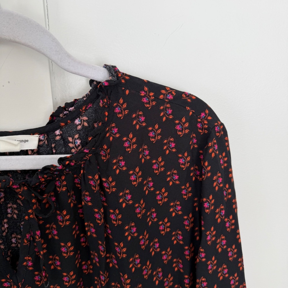 Beach Lunch Lounge Women's Dress Cover-Up Long Sleeve Boho Beachy Floral Size XL - Picture 4 of 13